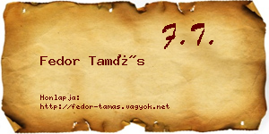 Fedor Tamás névjegykártya