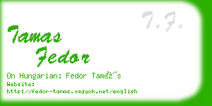 tamas fedor business card